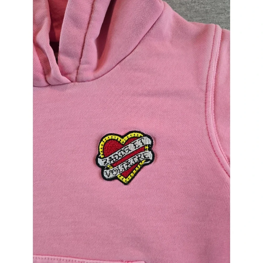 Zadig‎ & Voltaire Hoodie Girls 8 (M) Pink Justin Hear Embrodiered Logo Pullover